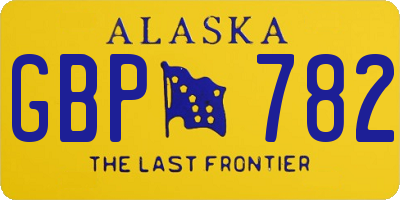 AK license plate GBP782