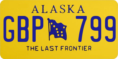 AK license plate GBP799