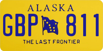 AK license plate GBP811