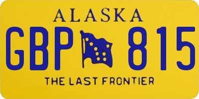 AK license plate GBP815