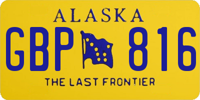 AK license plate GBP816
