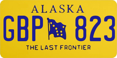 AK license plate GBP823
