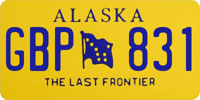 AK license plate GBP831