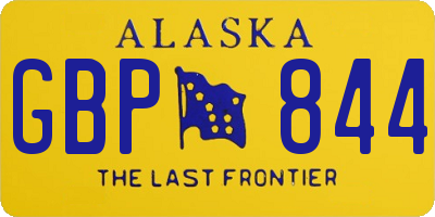 AK license plate GBP844