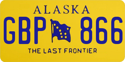 AK license plate GBP866