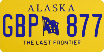 AK license plate GBP877