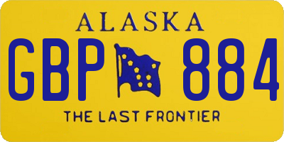 AK license plate GBP884