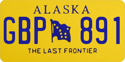 AK license plate GBP891