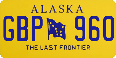 AK license plate GBP960