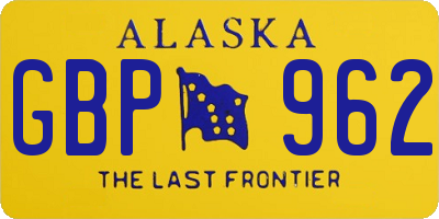 AK license plate GBP962