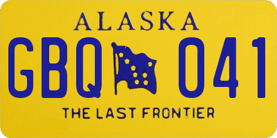 AK license plate GBQ041