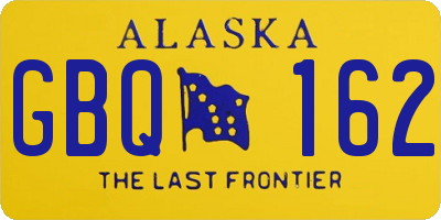 AK license plate GBQ162