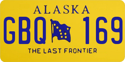 AK license plate GBQ169