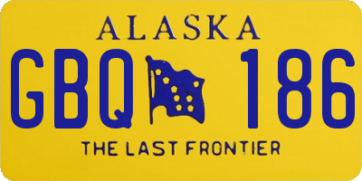 AK license plate GBQ186