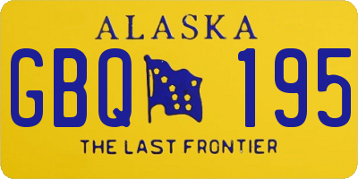 AK license plate GBQ195