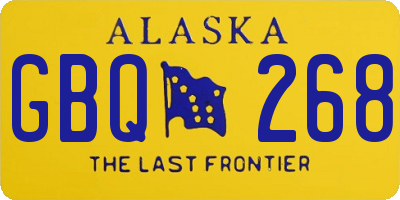 AK license plate GBQ268