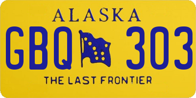 AK license plate GBQ303