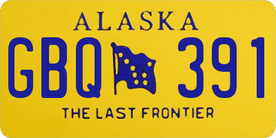 AK license plate GBQ391