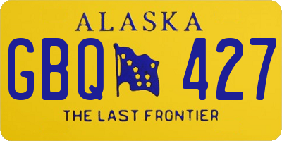 AK license plate GBQ427