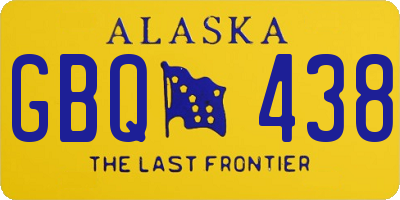AK license plate GBQ438