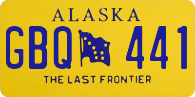 AK license plate GBQ441