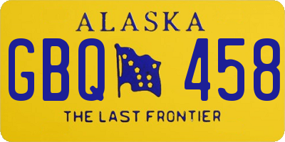 AK license plate GBQ458