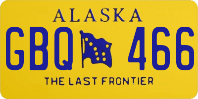 AK license plate GBQ466