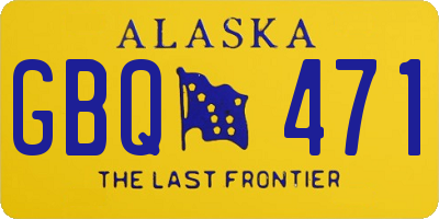 AK license plate GBQ471