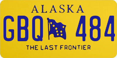 AK license plate GBQ484