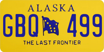 AK license plate GBQ499