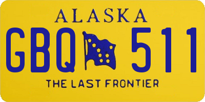 AK license plate GBQ511