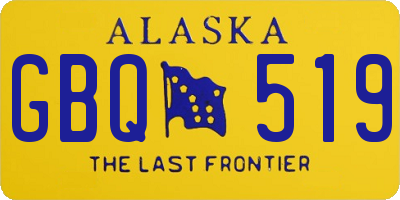 AK license plate GBQ519