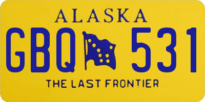 AK license plate GBQ531