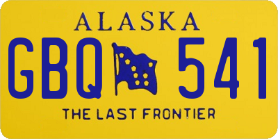 AK license plate GBQ541