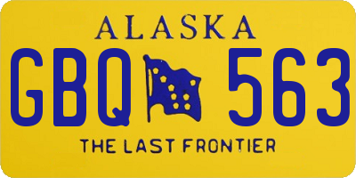 AK license plate GBQ563