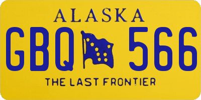 AK license plate GBQ566