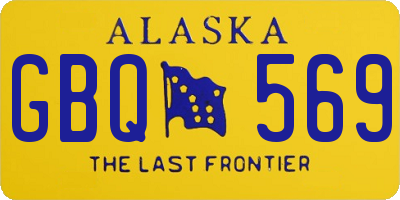 AK license plate GBQ569