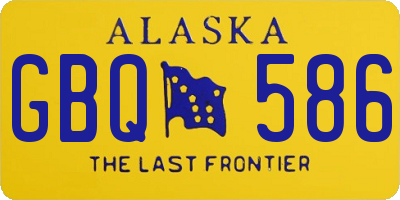 AK license plate GBQ586