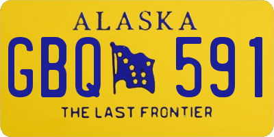 AK license plate GBQ591