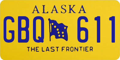 AK license plate GBQ611