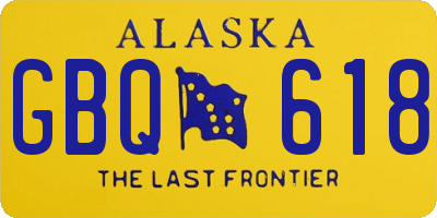 AK license plate GBQ618