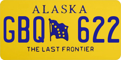 AK license plate GBQ622