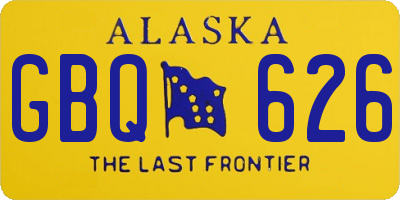 AK license plate GBQ626