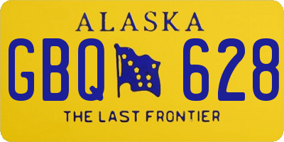 AK license plate GBQ628