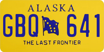 AK license plate GBQ641