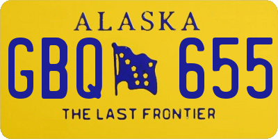 AK license plate GBQ655