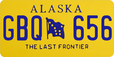 AK license plate GBQ656