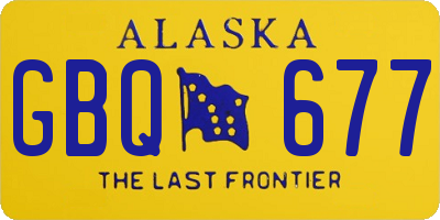 AK license plate GBQ677