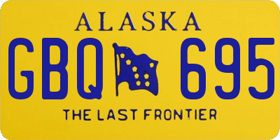 AK license plate GBQ695
