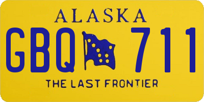 AK license plate GBQ711